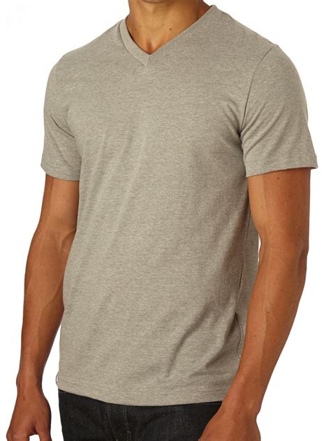 Men's V- Neck Heather Grey Everyday T-Shirt - Fair Trade - Solne Eco Department Store