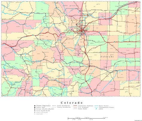 Map of Colorado - ToursMaps.com