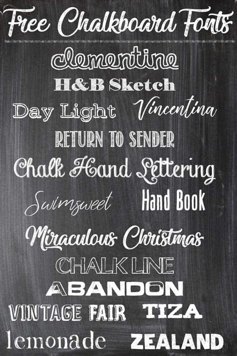 Free Chalkboard Fonts | More Than Thursdays