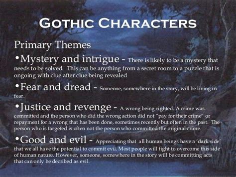 Gothic Themes | Novel writing, Writing fantasy, Southern gothic literature