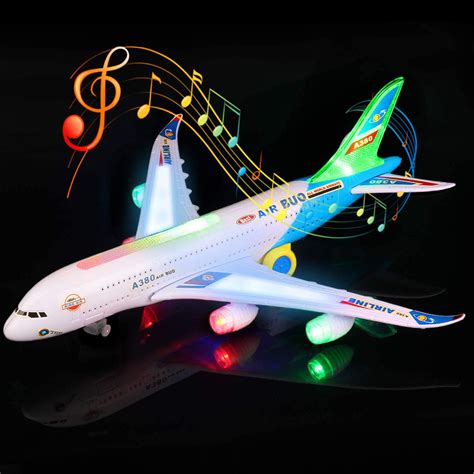 Luxury Airplane Light-Up Toy w/ Auto-Drive, Flashing Lights & Sounds ( – 1Sale Deals