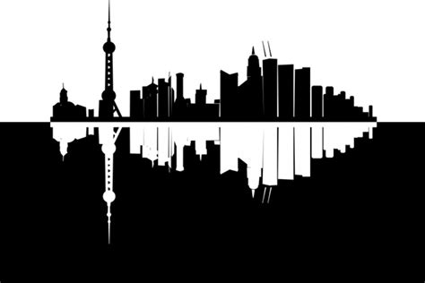 Shanghai skyline Vectors graphic art designs in editable .ai .eps .svg format free and easy ...