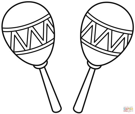 Maracas coloring page | Free Printable Coloring Pages