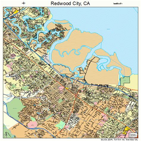 Redwood City California Street Map 0660102