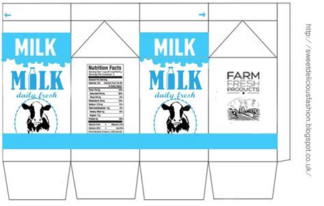 Martina Evans Designs!: Miniature Milk Carton Template! | Barbie ...