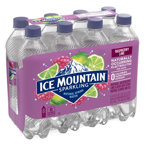 Ice Mountain Raspberry Lime Sparkling Water (16.9 oz) - Instacart