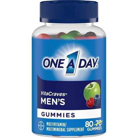 One A Day Men's VitaCraves Gummies, Multivitamins for Men, 80 Count ...