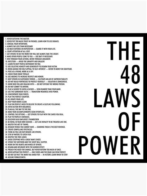 "the 48 laws of power" Poster by arch0wl | Redbubble | 48 laws of power, Wisdom quotes, Powerful ...