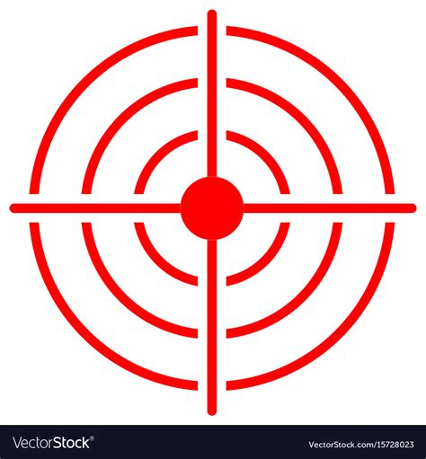 Red target icon on white background target icon Vector Image