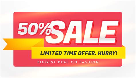 sale banner template with offer and discount details - Download Free ...