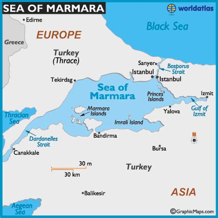 Map of Sea of Marmara - Sea of Marmara, History Facts, Sea of Marmara Location - World Atlas