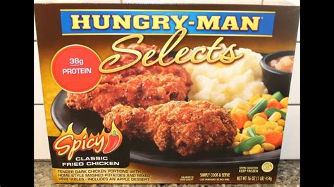 Hungry-Man Selects: Spicy Classic Fried Chicken Review - YouTube