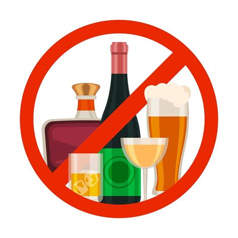 No alcohol icon. Alcoholic drink prohibition sign with cartoon beer gl By Tartila | TheHungryJPEG