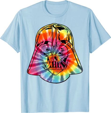 Star Wars Tie-Dye Darth Vader Mask Graphic T-Shirt : Amazon.co.uk: Clothing