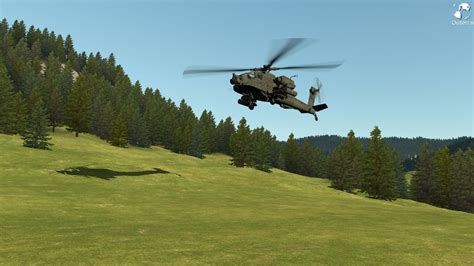 Outerra: Apache helicopter