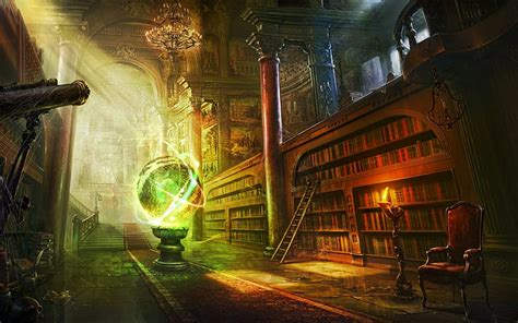 HD wallpaper: library, fantasy art, books | Wallpaper Flare