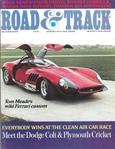 ROAD & TRACK 1970 DEC - JOCHEN RINDT, PORSCHE 914/8 - 1970-1979 - JIM'S MEGA MAGAZINES