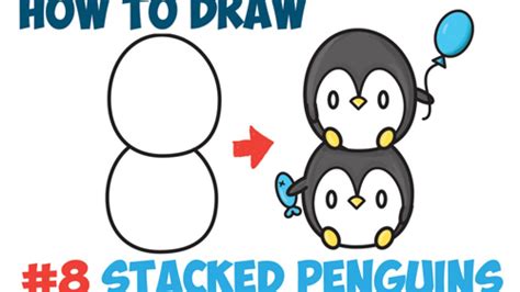 How To Draw A Penguin Easy Cute Learn how to draw a cartoon penguin the ...