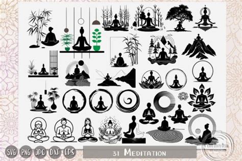 Meditation, Relaxation, Yoga, Lotus Pose Graphic by CarryBeautySVG · Creative Fabrica