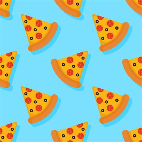 Pizza seamless pattern on blue background 692061 Vector Art at Vecteezy