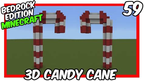 3D Candy Cane Bedrock Edition | Candy cane, Minecraft tutorial, Tutorial