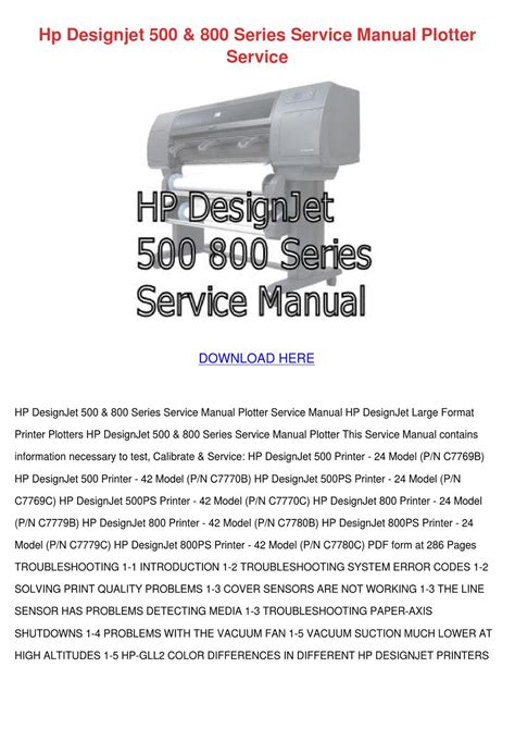 Hp Designjet 500 800 Series Service Manual Pl by Shameka Dice - Issuu