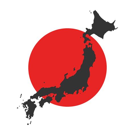 Japan black map and flag vector concept 7925798 Vector Art at Vecteezy