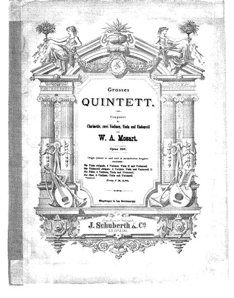 Clarinet Quintet in A major, K.581 (Mozart, Wolfgang Amadeus) - IMSLP: Free Sheet Music PDF Download