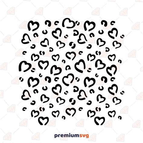 Heart Leopard Pattern SVG, Leopard Print | PremiumSVG