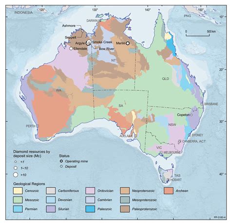 Diamond deposits and operating mines in Australia, 2018 : r/AussieMaps