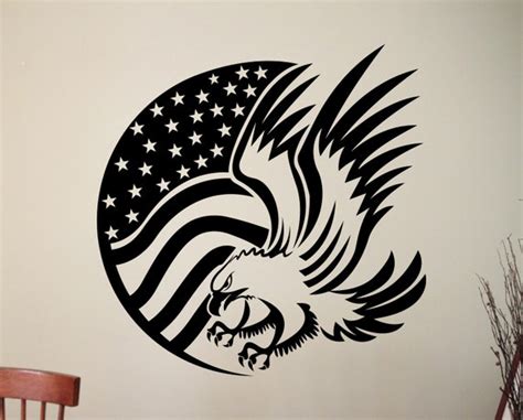 American Flag Wall Decal Eagle Stickers Home Interior Design