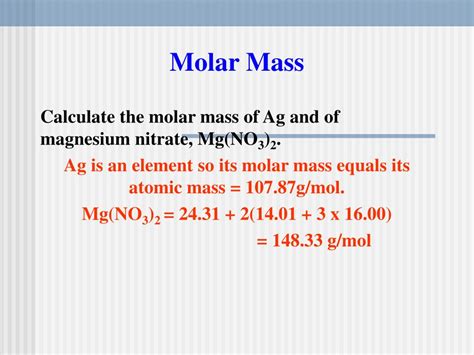 Molar Mass Of Ag - slidesharetrick