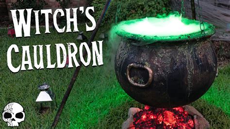 DIY Halloween Props - Bubbling Witch's Cauldron with Glowing Coals - YouTube