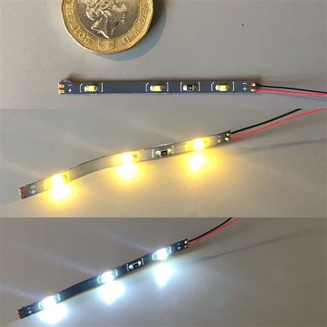 UK 12v Miniature LED Strip light for Model Railway Interior -Bright / Warm White | eBay