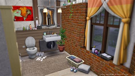 My Sims 4 Blog: Updated - Rustic Bathroom Set by KiaraRawks