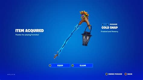 How To Get Cold Snap Pickaxe NOW FREE In Fortnite! (Free Cold Snap Pickaxe) - YouTube