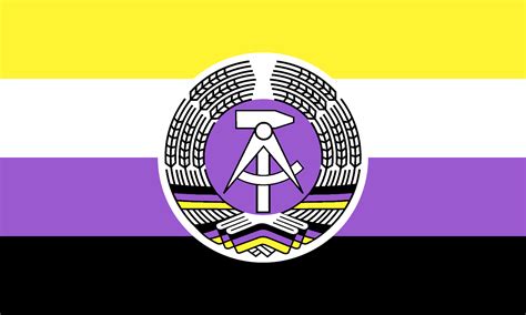 Flag of the German Democratic Republic with the Non-Binary Colors!~ : r/leftvexillology