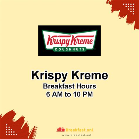 Krispy Kreme Breakfast Hours 2024 - Starting & Closing Timings - Breakfast