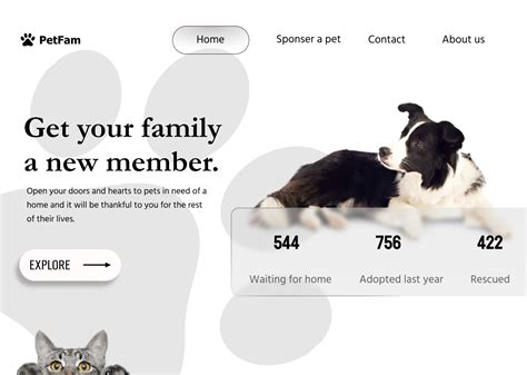 Pet Adoption Website(PetFam) | Figma