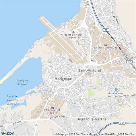 Map Marignane: map of Marignane (13700) and practical information