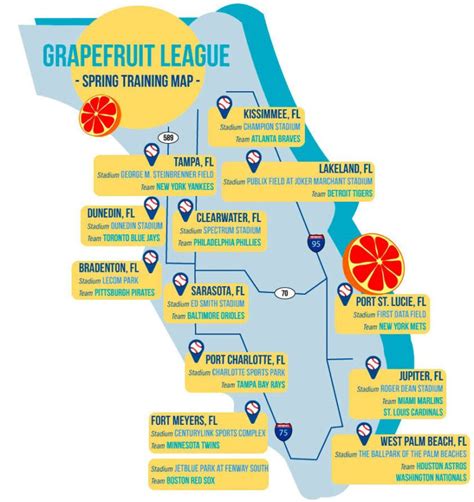 2025 Grapefruit League Map - Aurea Charlotta