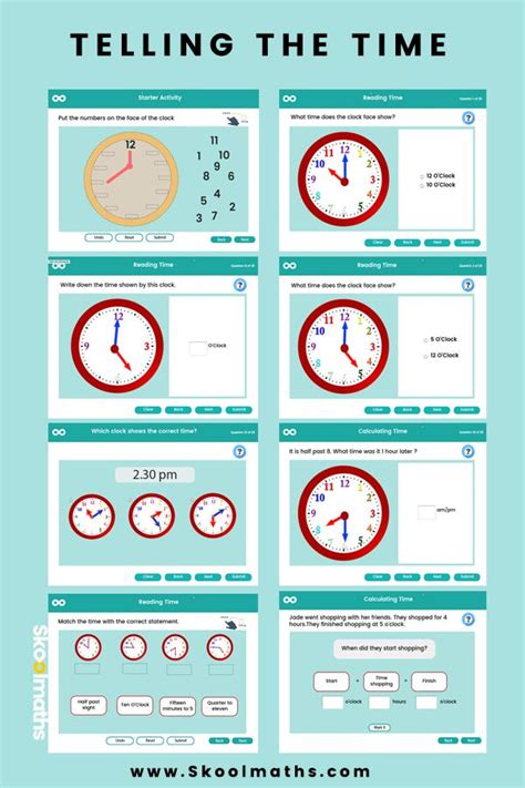 Skoolmaths | Products | Telling The Time Year 1 | Key stage 1, Key ...