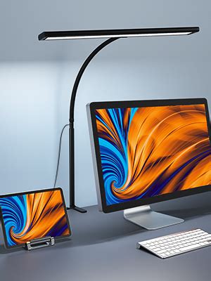 Desk Lamp, iFalarila Dimmable 160 LED Desk Light for Home Office [Updated Flexible Gooseneck ...