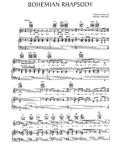 Queen bohemian rhapsody (partitura - sheet music - noten - partitio…