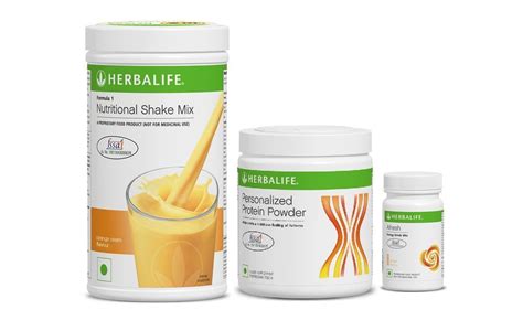 Herbalife Formula 1 Orange + Formula 3 Protein Powder + Afresh Ginger - Meal Replacement Drinks