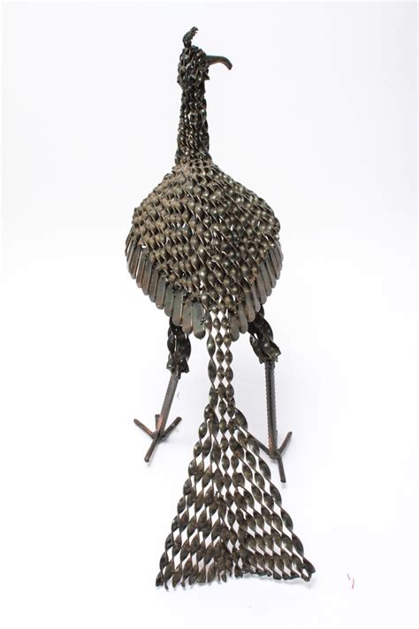 Modern Brutalist Twisted Metal Peacock Bird Sculpture at 1stDibs ...