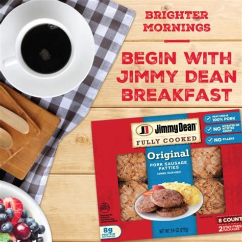 Jimmy Dean® Fully Cooked Original Pork Breakfast Sausage Patties, 9.6 ...