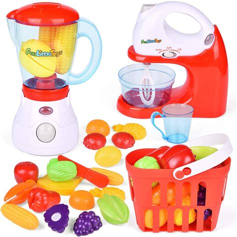 Toys & Hobbies Child Kids Toy Pretend Kitchen Electric Cake Blender Mixer Play Set with Lights ...