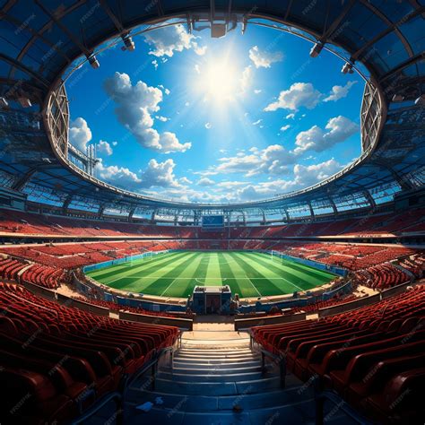 Premium AI Image | realistic photograph of a modern soccer stadium ...