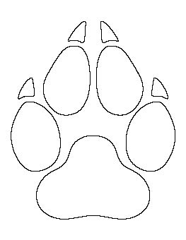 Wolf Paw Print Pattern | Wolf paw print, Wolf paw, Wolf craft